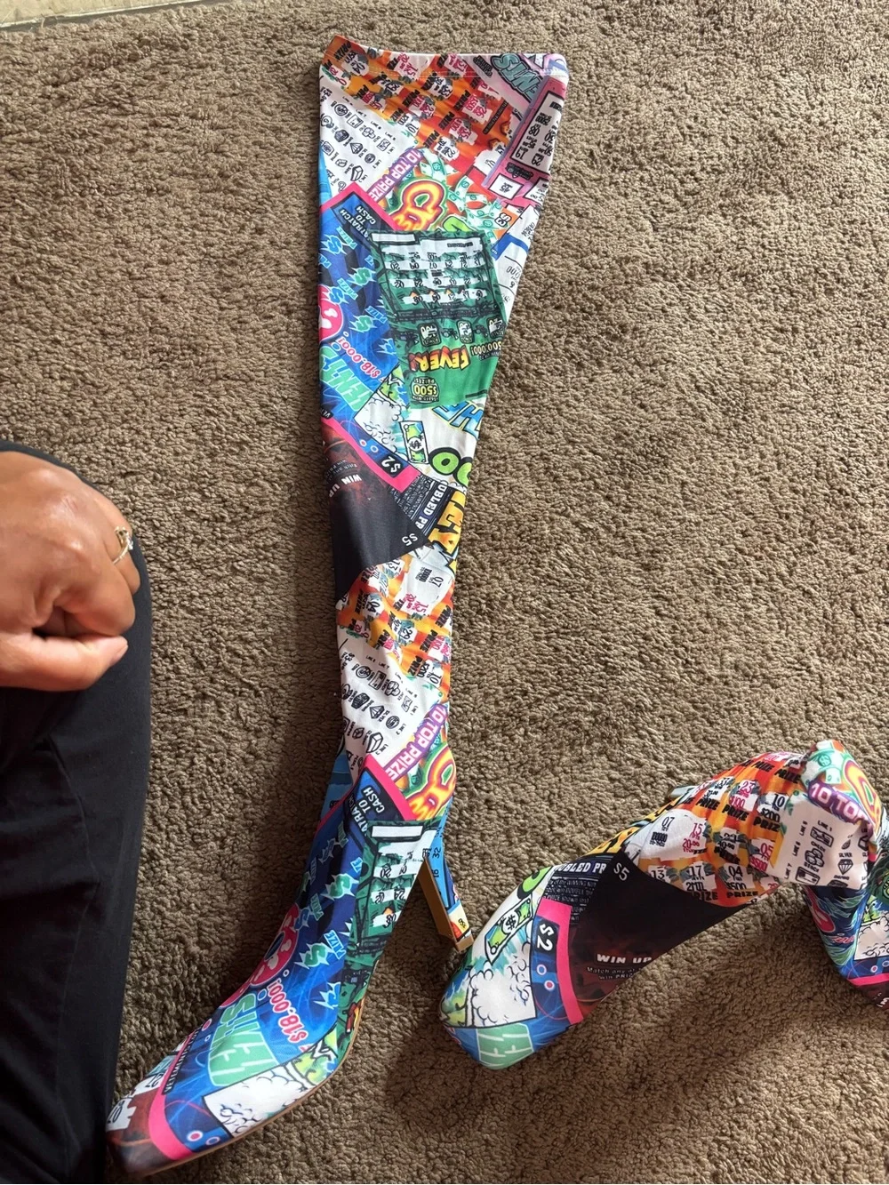 Multi-Color Over-the-Knee Heeled Boots
